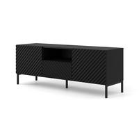 TV LOWBOARD Schwarz, Schwarz 150/56/42 - Schwarz, Holzwerkstoff (150/56/42cm) - RAUMHIRSCH FURNITURE