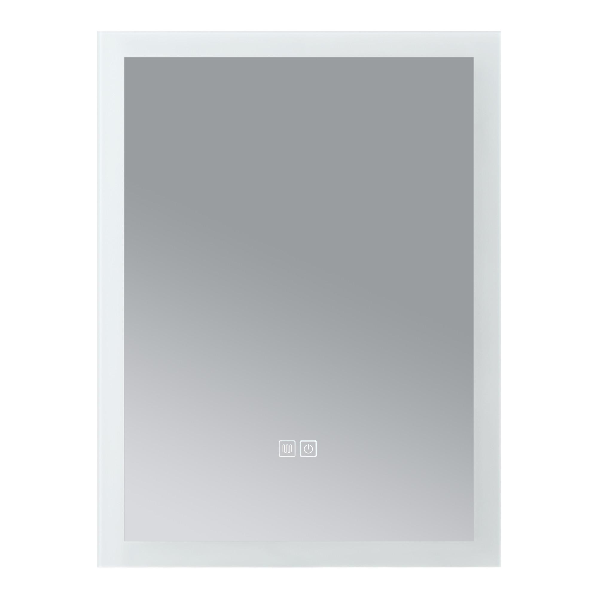 BADEZIMMERSPIEGEL Scafa - Weiß, Glas/Metall (45/60/3cm) - pro.tec