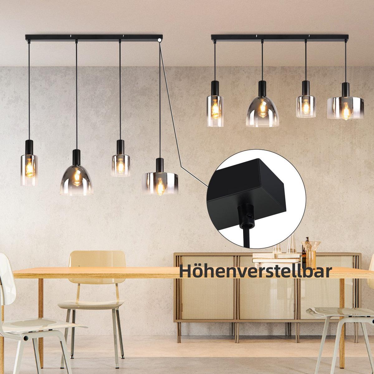 PENDELLEUCHTE Marsiglio 78/5/180.5 cm - Schwarz, Metall (5/78/180.5cm) - Nettlife