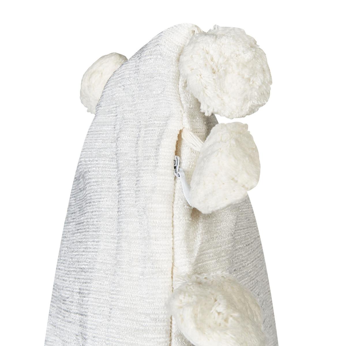 DEKOKISSEN 2er-Set Weiß 45/45 cm Jasmine - Weiß, Textil (45/45cm) - Beliani