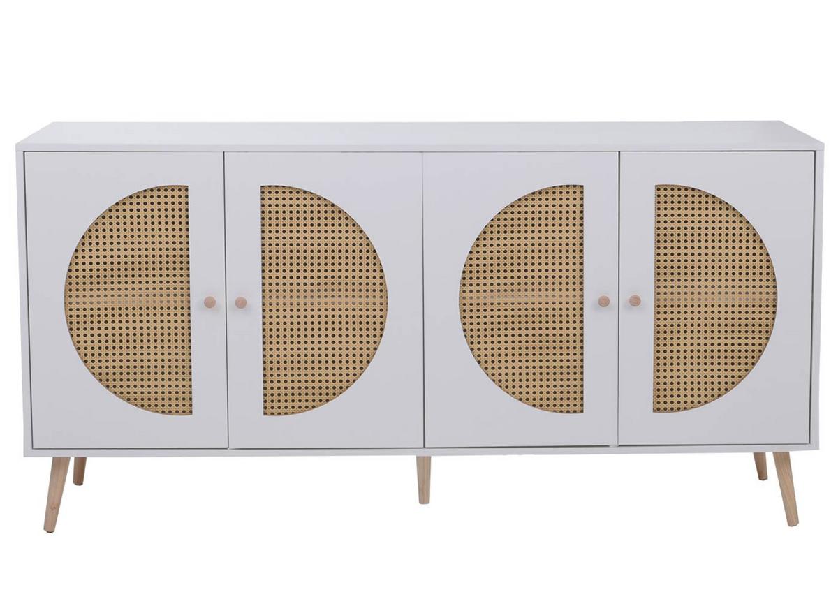 SIDEBOARD Weiß - Weiß, Holz (160/80/40cm) - MCW