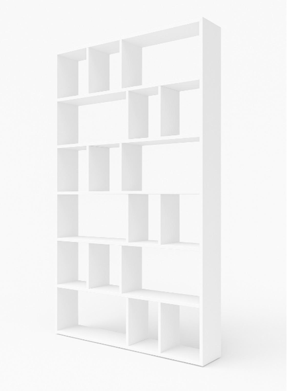 BÜCHERREGALE MOSAICO 151 / 198 / 34 cm Weiß - Weiß, Holzwerkstoff (151/198/34cm) - MASSENO