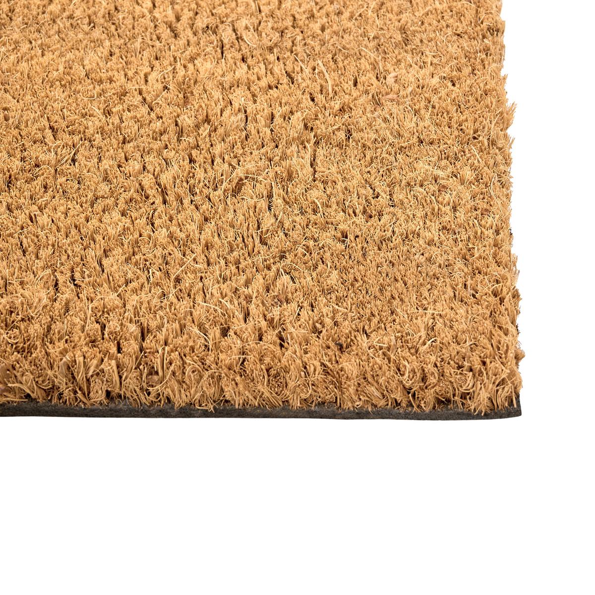 FUSSMATTE Naturfarben 55/120 cm Weihnachtsmotiv Kokosfasern Balanacan - Naturfarben, Textil (55/120cm) - Beliani