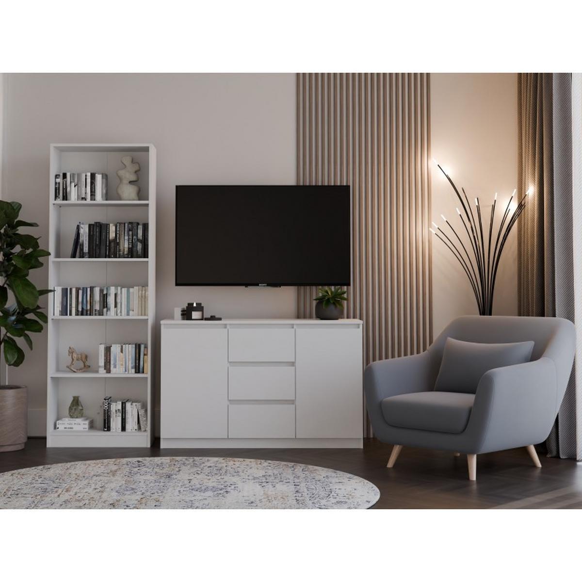 KOMMODE Weiß 120/75/40 - Weiß, Holzwerkstoff (120/75/40cm) - RAUMHIRSCH FURNITURE