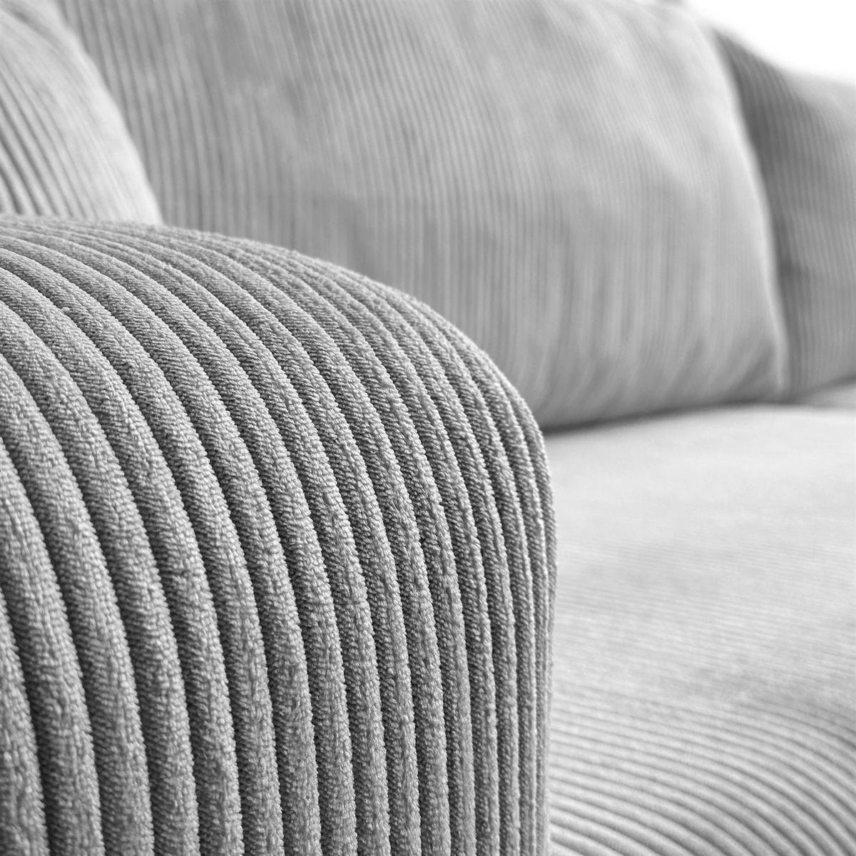 ECKSOFA Gepolstertes PRESTIGE XL mit Schlaffunktion und Bettkasten, Poso 110 - Hellgrau, Textil (277/143cm) - Lookway