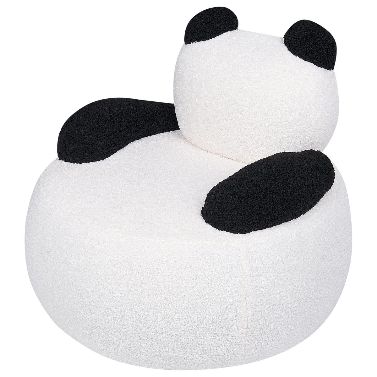 KINDERSESSEL Weiß Viby - Schwarz/Weiß, Textil (58/53/58cm) - Beliani