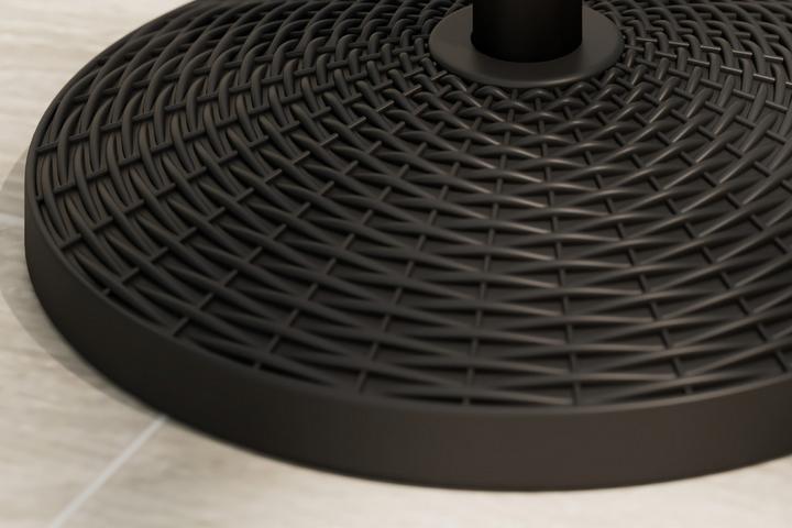 Sonnenschirmständer schwarz Stein & Kunststoff Oberfläche kunstvoll geschliffen