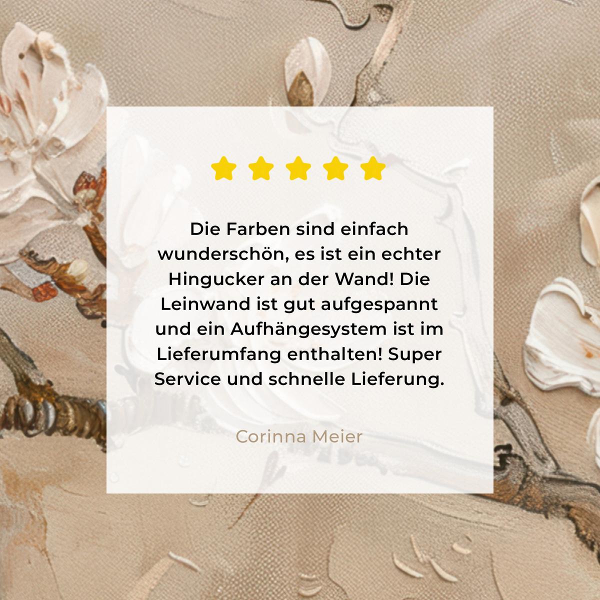 LEINWANDBILD Blumen - Modern - Beige - Weiß - Blüte Room Decor 30x40 cm - Beige, Textil (30/40cm) - MuchoWow