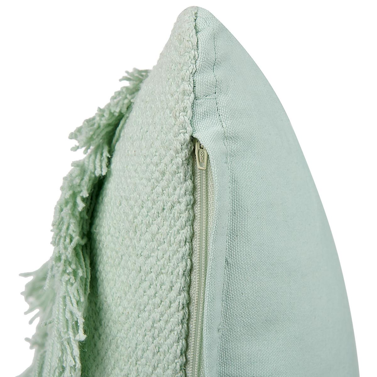 DEKOKISSEN Hellgrün 45/45 cm Bacopa - Hellgrün, Naturmaterialien/Textil (45/45cm) - Beliani
