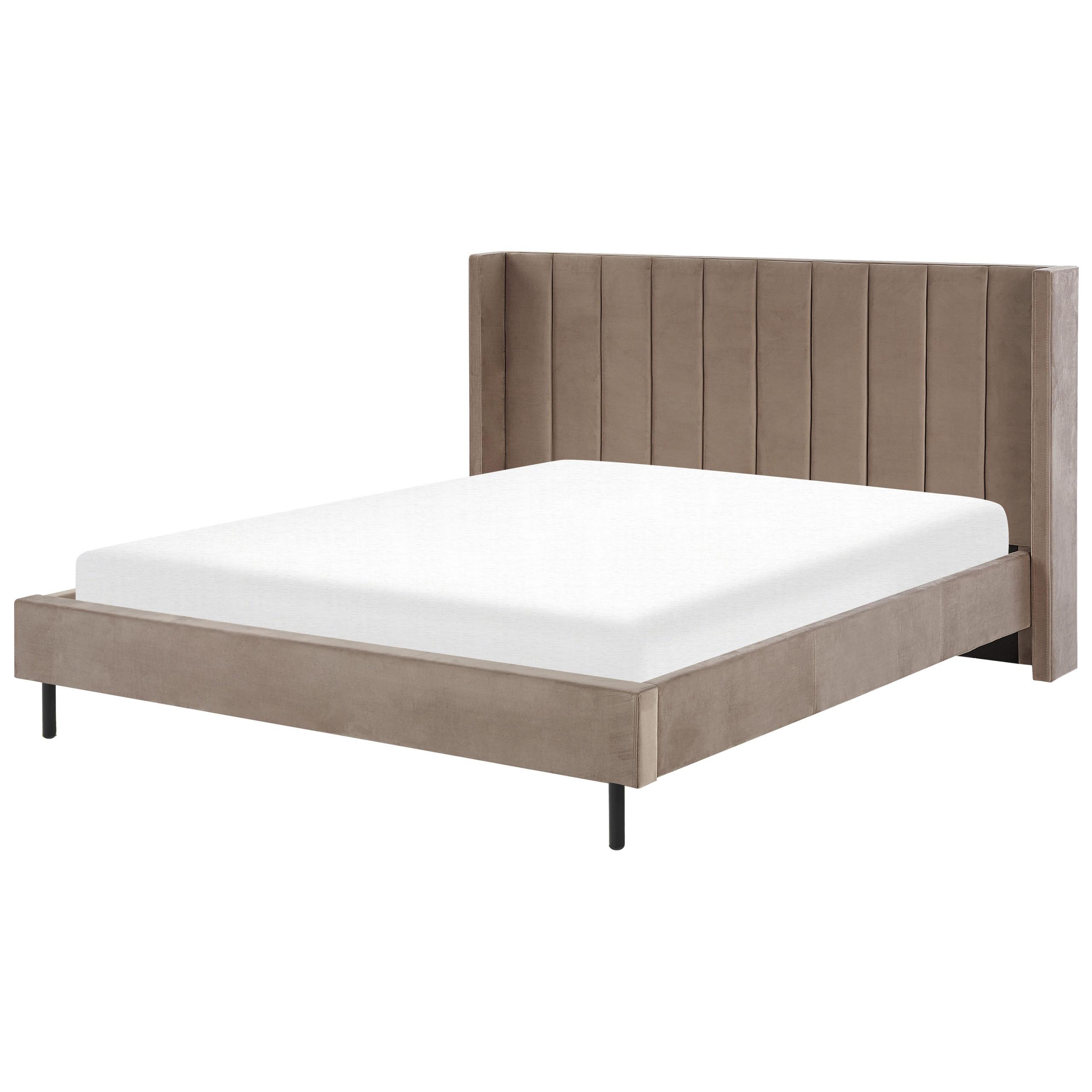 BETT mit Lattenrost 180x200 cm Beige Villette - Taupe, Textil (180/200cm) - Beliani