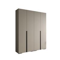 DREHTÜRENSCHRANK 236.7/200/47 4-türig - Kaschmir/Schwarz, Holz/Metall (200/236.7/47cm) - MÖBEL KRYSPOL