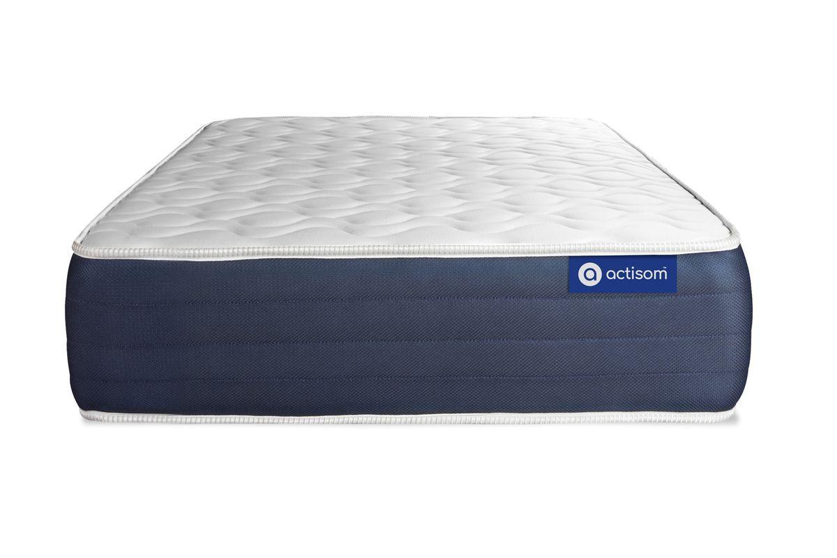 BETT Actimemo sleep Memory-Schaum 80 x 200 cm h1 - Kit Bettgestell Grau - Beige/Grau, Karton/Holz (80/200cm) - ACTISOM
