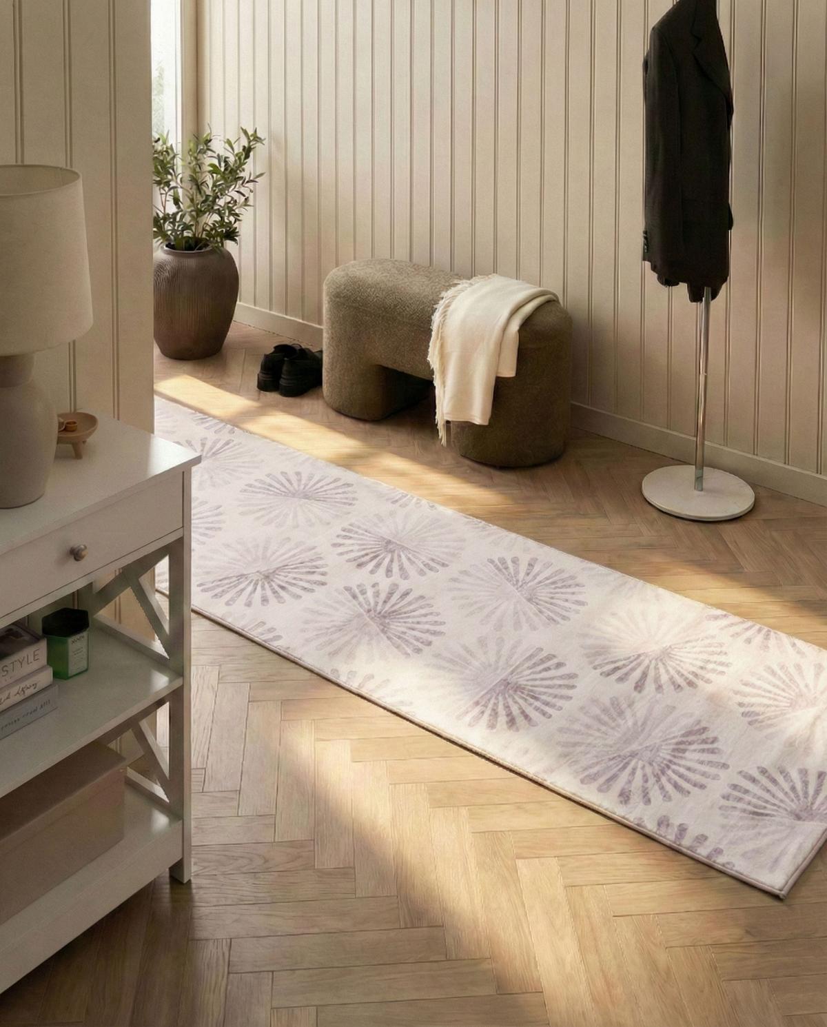TEPPICH Cremeweiß 80/300 cm Catak - Beige, Textil (80/300cm) - Beliani