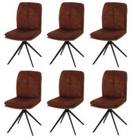 ESSZIMMERSTUHL Braun 6er-Set - Braun, Textil (47/90/56cm) - MCW