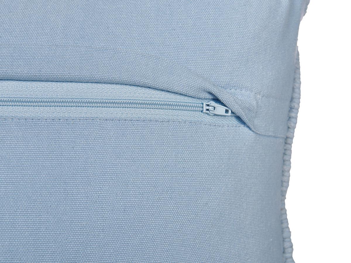 DEKOKISSEN 2er-Set Blau 45/45 cm Goreme - Blau, Naturmaterialien (45/45cm) - Beliani