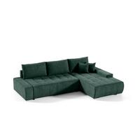 ECKSOFA Vogar In Aston - Dunkelgrün, Holzwerkstoff/Textil (265/185cm) - Fun Möbel