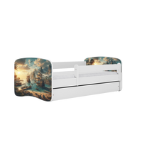 KINDERBETT Schiff mit Schublade 180/80 90/61/184 - Weiß, Holzwerkstoff (80/180cm) - RAUMHIRSCH FURNITURE