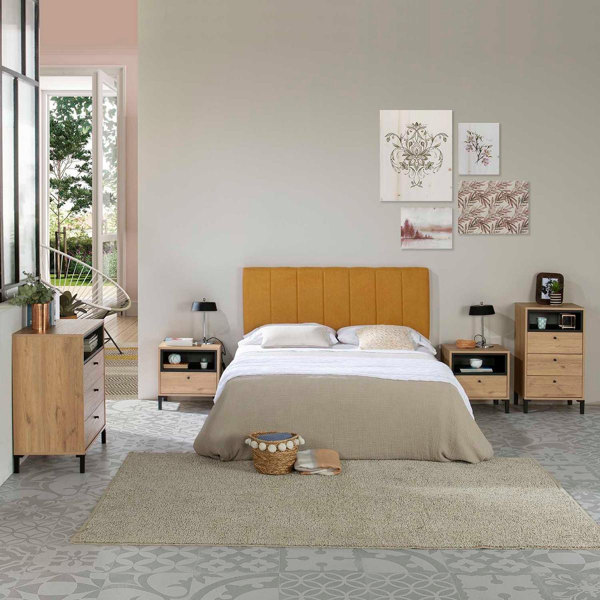 KOPFTEIL 150x60 cm Creta Senffarbe - Dunkelgelb, Textil (8/60/150cm) - VS Venta-stock