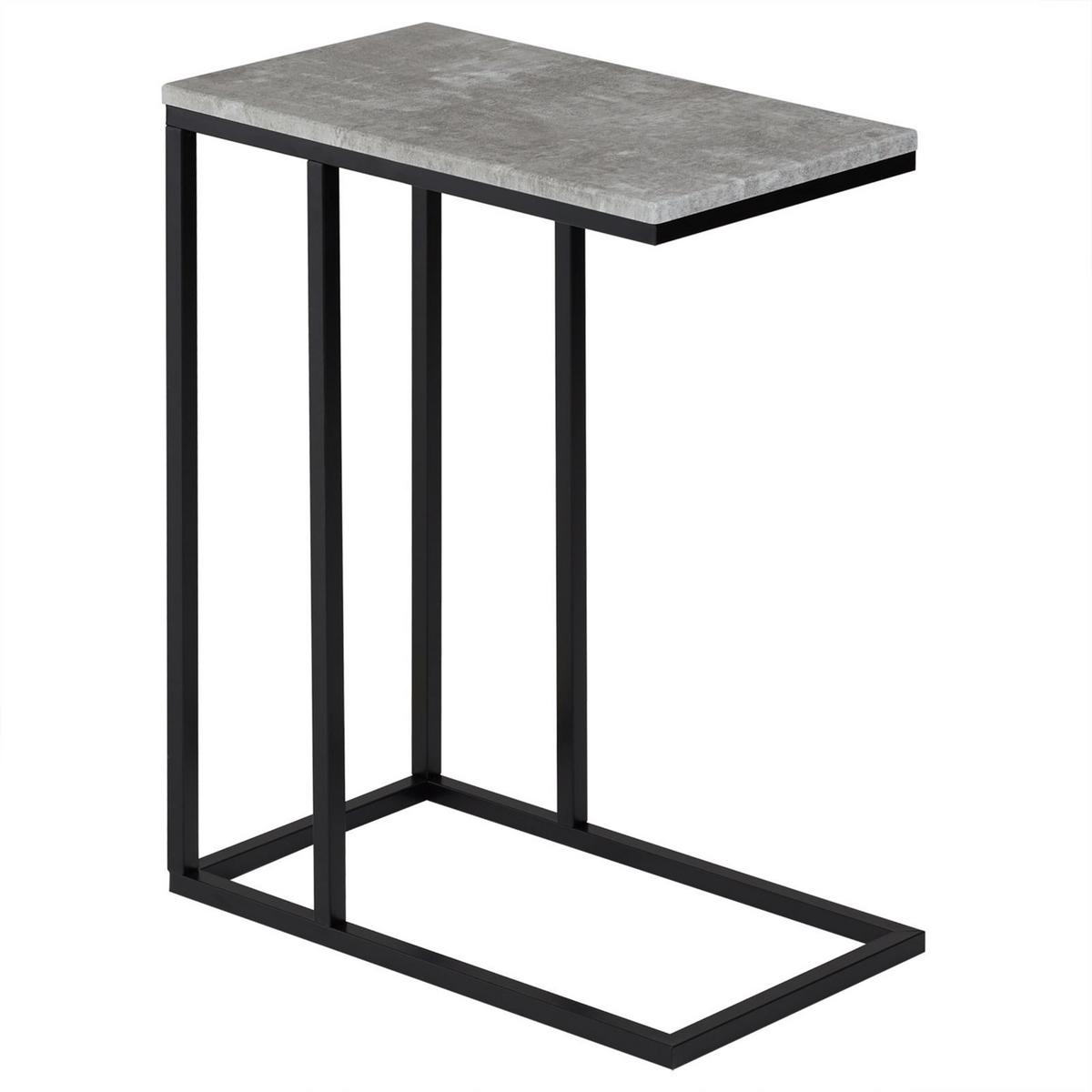 BEISTELLTISCH DEBORA Betonoptik/schwarz - Schwarz/Grau, Holzwerkstoff (26/46/61cm) - IDIMEX