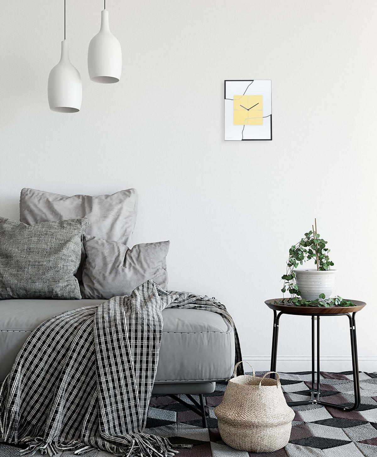 WANDUHR Design Weiß 40/51 cm - Weiß, Kunststoff (40/50.5/1cm) - ONZENO