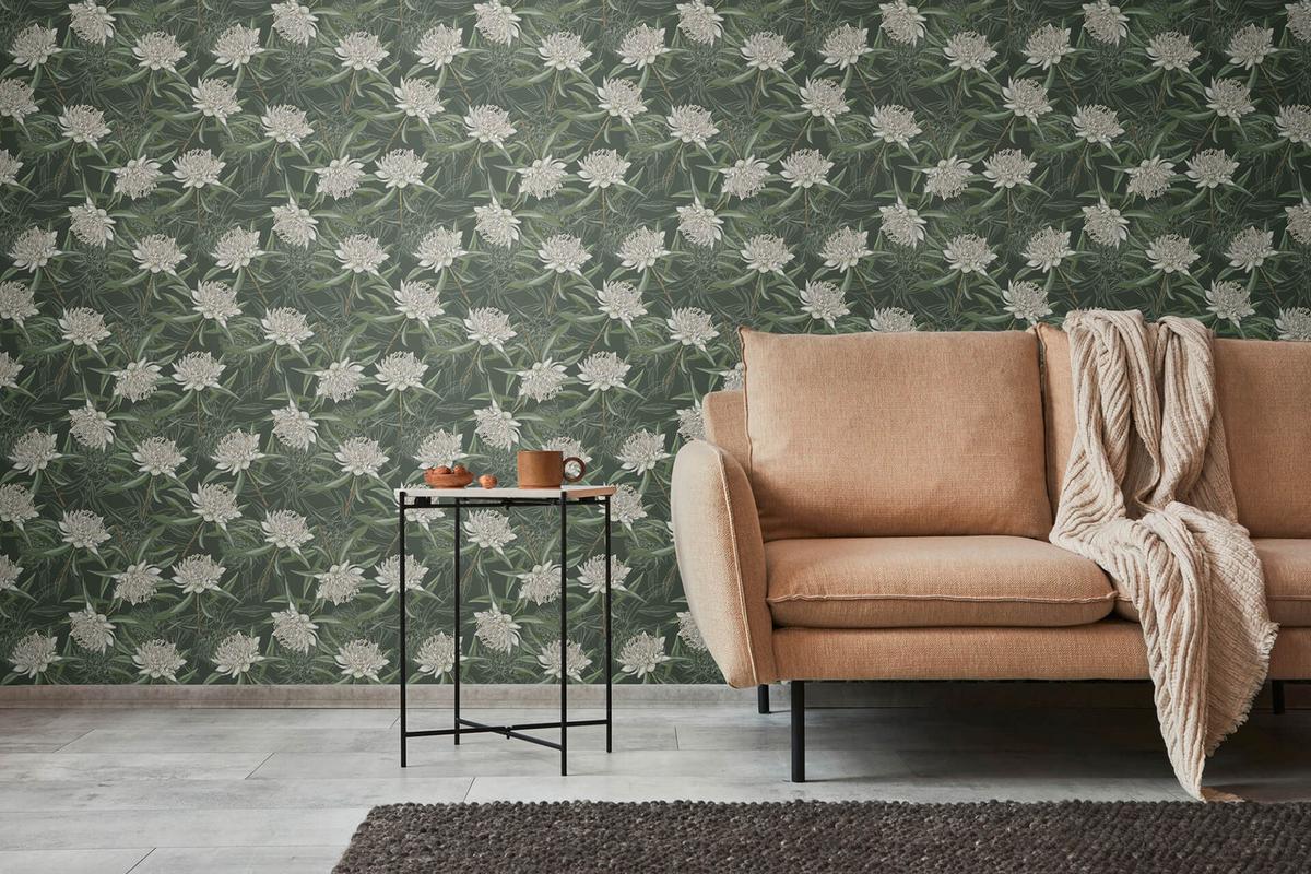 VLIESTAPETE Grün 53/1005 cm - Schwarz, Textil (53/1cm) - KUNSTLOFT