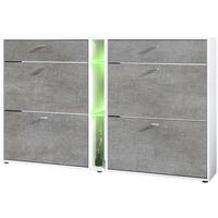 SCHUHSCHRANK Today Fronten in Braun meliert - Graubraun, Holzwerkstoff (155.5/95/28cm) - Vladon
