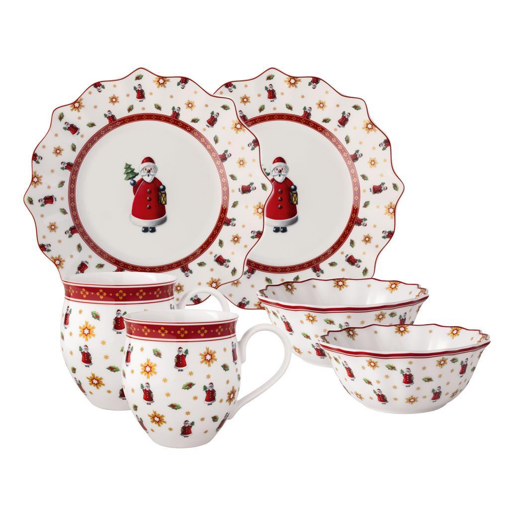 FRÜHSTÜCKS-SET SANTA Toy's Delight bunt 6-tlg. - Multicolor, Keramik (25/14/36cm) - Villeroy & Boch