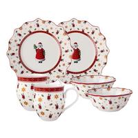 FRÜHSTÜCKS-SET SANTA Toy's Delight bunt 6-tlg. - Multicolor, Keramik (25/14/36cm) - Villeroy & Boch