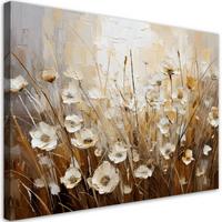 LEINWANDBILD Blumen 30x20cm - Beige, Textil (30/20cm) - Feeby