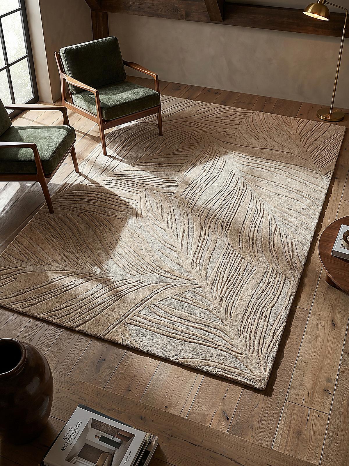 WOLLTEPPICH LEVEN, floral, Beige, 200 x 290 cm - Beige, Textil (290/200cm) - KADIMA DESIGN