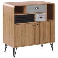 SIDEBOARD Hellbraun Kyle - Braun, Holzwerkstoff (80/87/40cm) - Beliani
