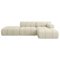 ECKSOFA modulares Sofa Lizur-L1 - 285x160x70 cm Beige Bouclé - Beige, Holzwerkstoff/Textil (285/160cm) - ALTDECOR