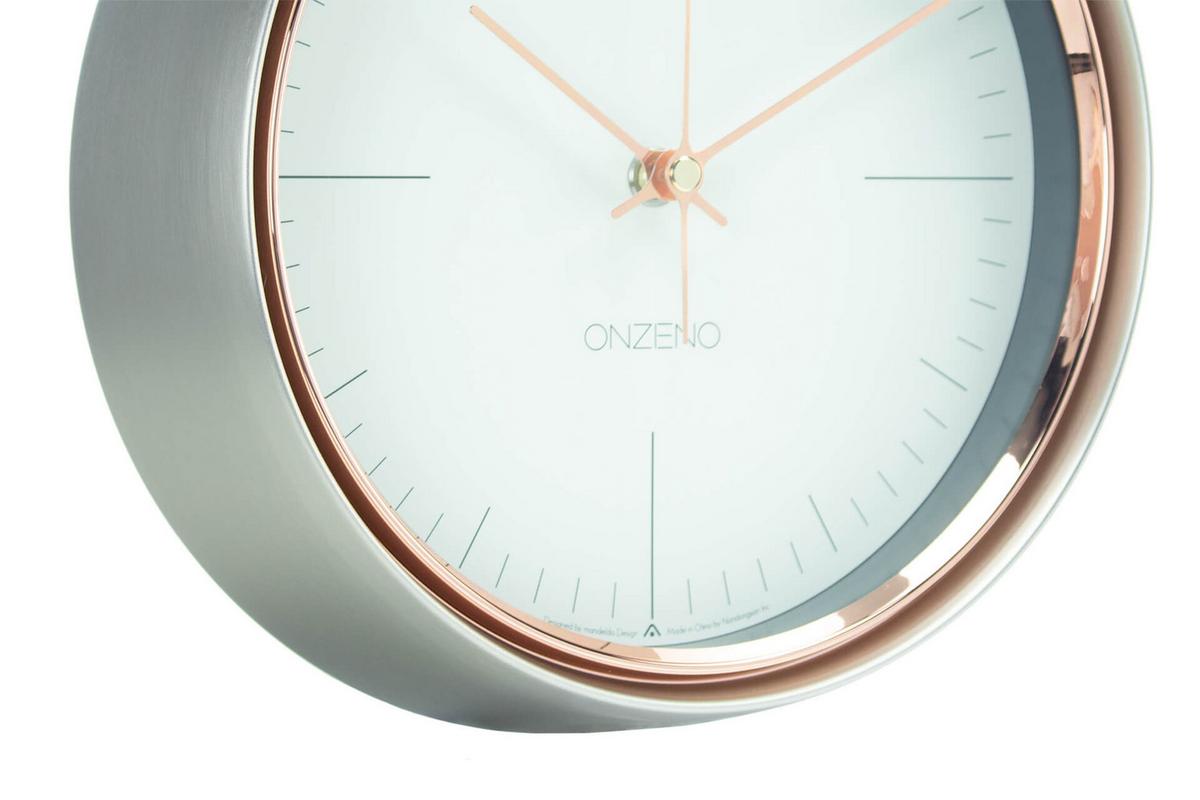 WANDUHR Design Weiß 22/22cm - Weiß, Glas/Holzwerkstoff (22.4/22.4/7cm) - ONZENO