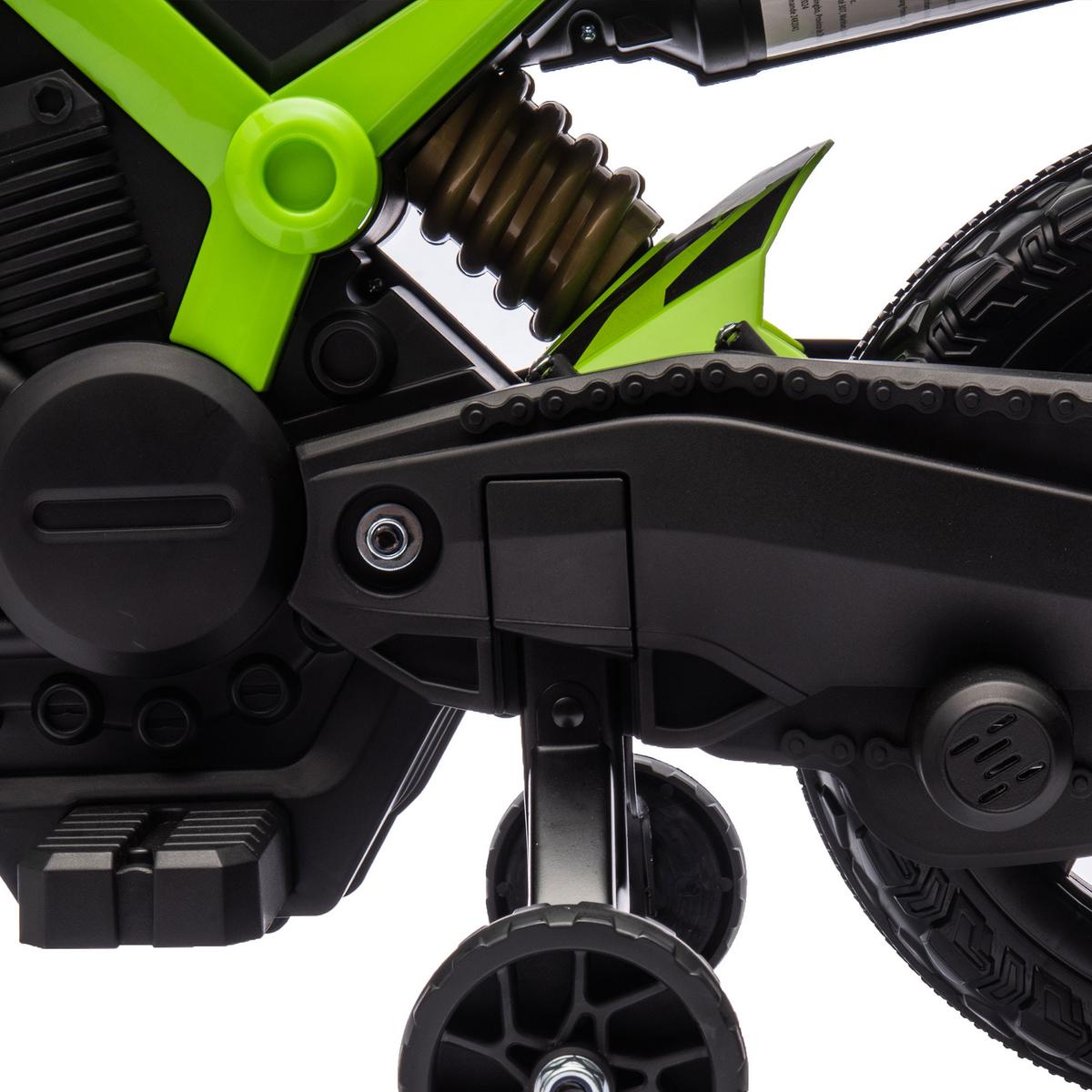 KINDER Elektro-Motorrad 12V Kindermotorrad 3 km/h 3-8 Jahre Kinder Grün - Grün, Kunststoff (105/57/62cm) - AIYAPLAY