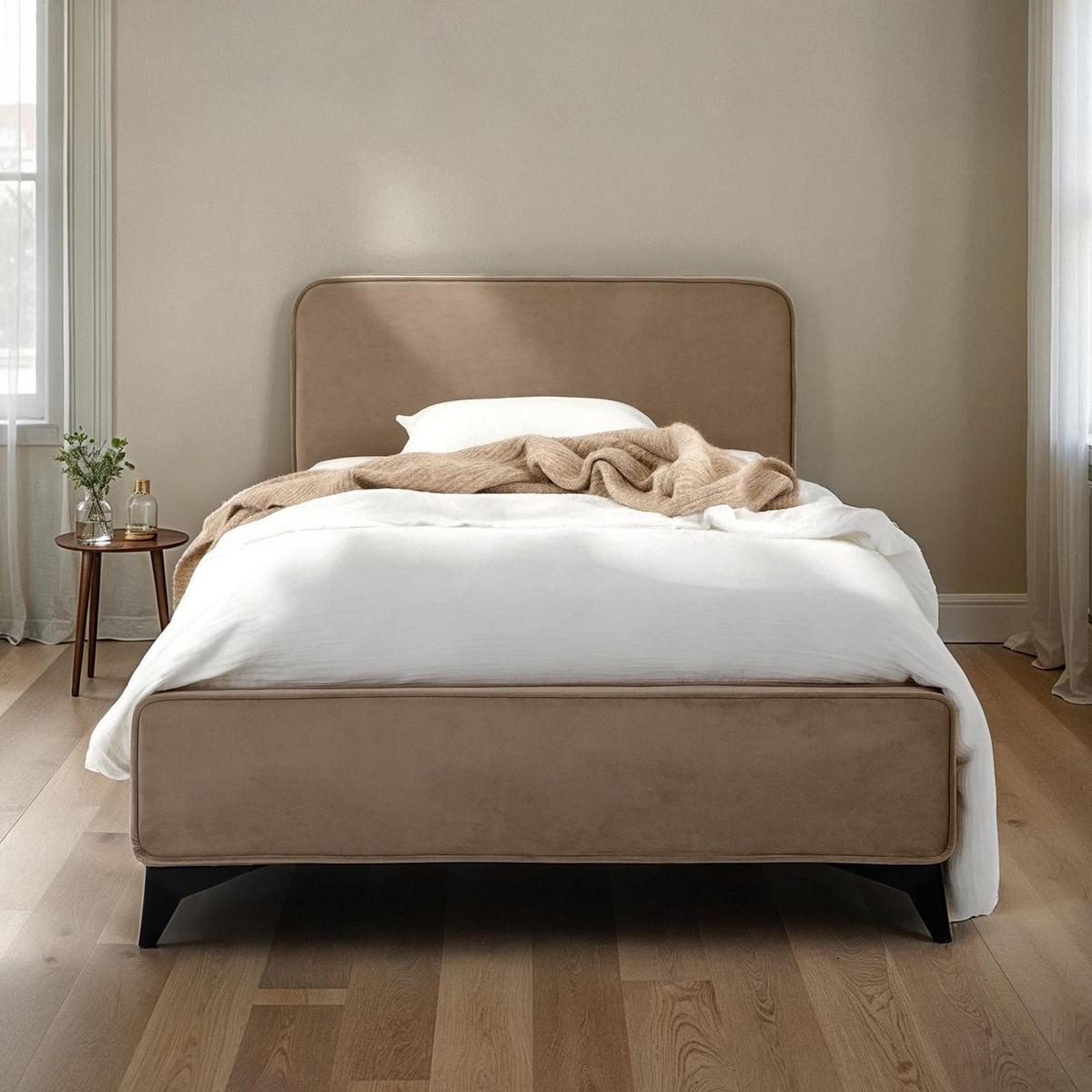 POLSTERBETT LAVORO 90x200 cm greige - Greige, Textil (90/200cm) - IDIMEX