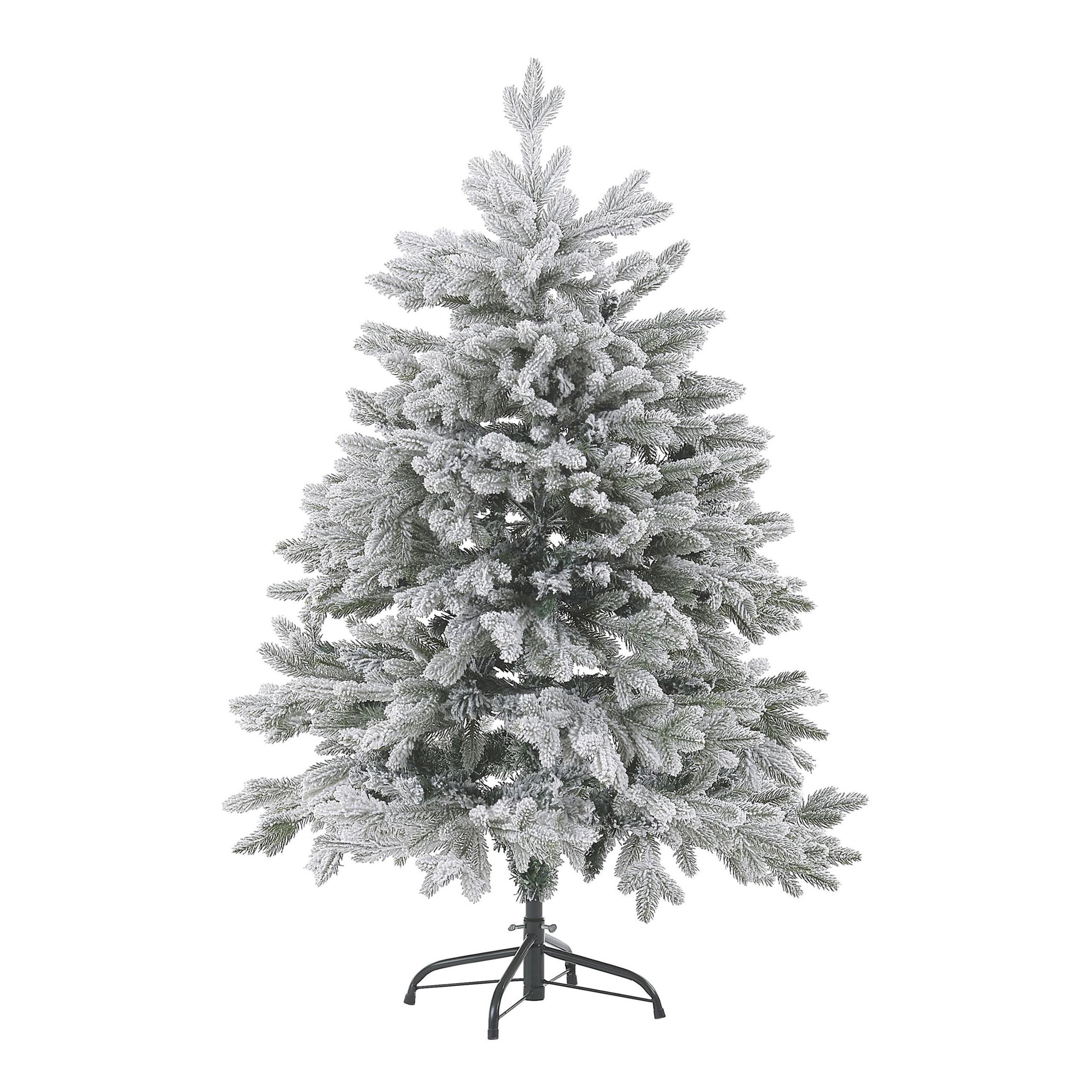 WEIHNACHTSBAUM 120 cm Weiß Foraker - Weiß, Kunststoff (120cm) - Beliani