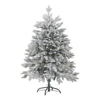 WEIHNACHTSBAUM 120 cm Weiß Foraker - Weiß, Kunststoff (120cm) - Beliani