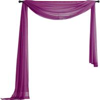 QUERBEHANG 1ER SET HxB 140x600 Brombeer - Flieder, Textil (140/600cm) - Gardinenbox