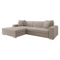 ECKSOFA Mexico, Seite: Links - Chromfarben/Beige, Holz/Kunststoff (263/178cm) - MIRJAN24