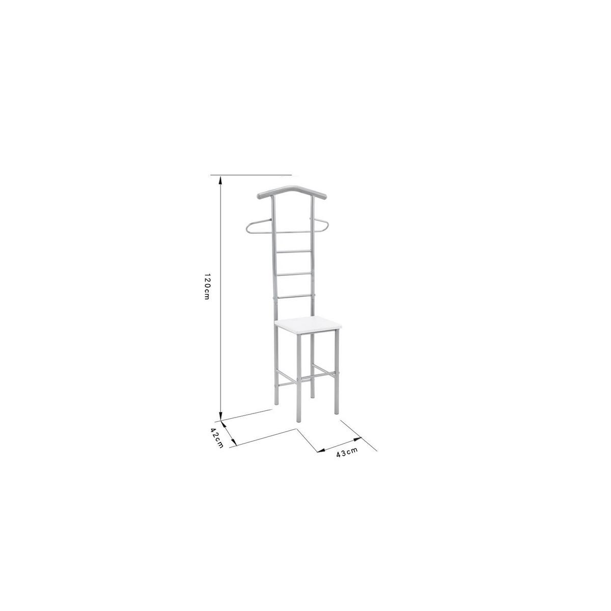 HERRENDIENER JIVO weiß - Weiß, Metall (53/121/47cm) - CARO-Möbel