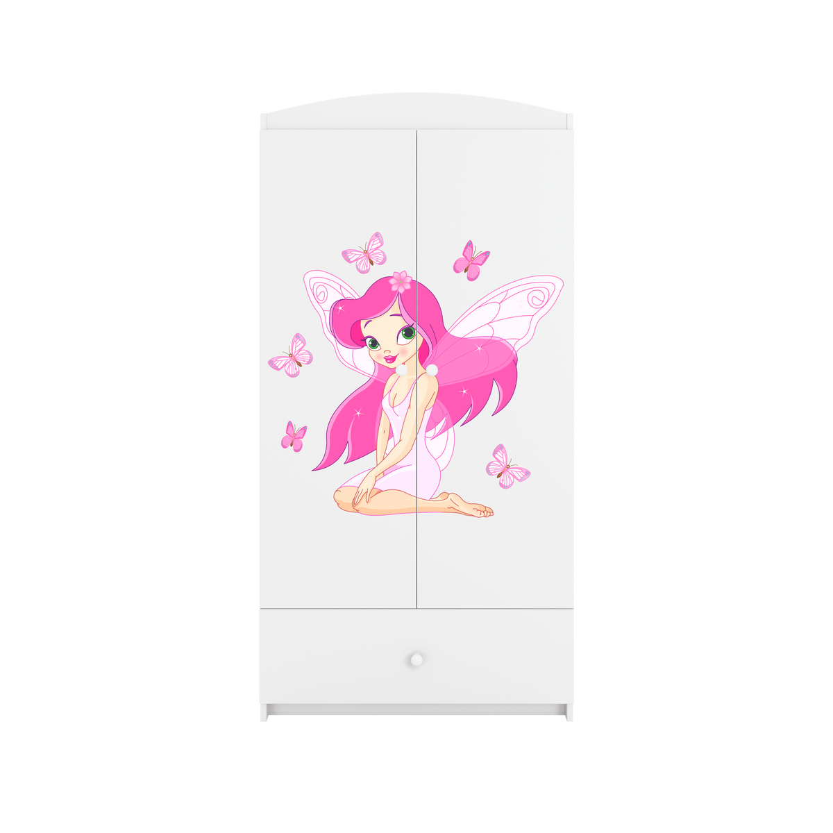 KINDERKLEIDERSCHRANK Elfe I - Weiß, Holzwerkstoff (90/175/52cm) - RAUMHIRSCH FURNITURE