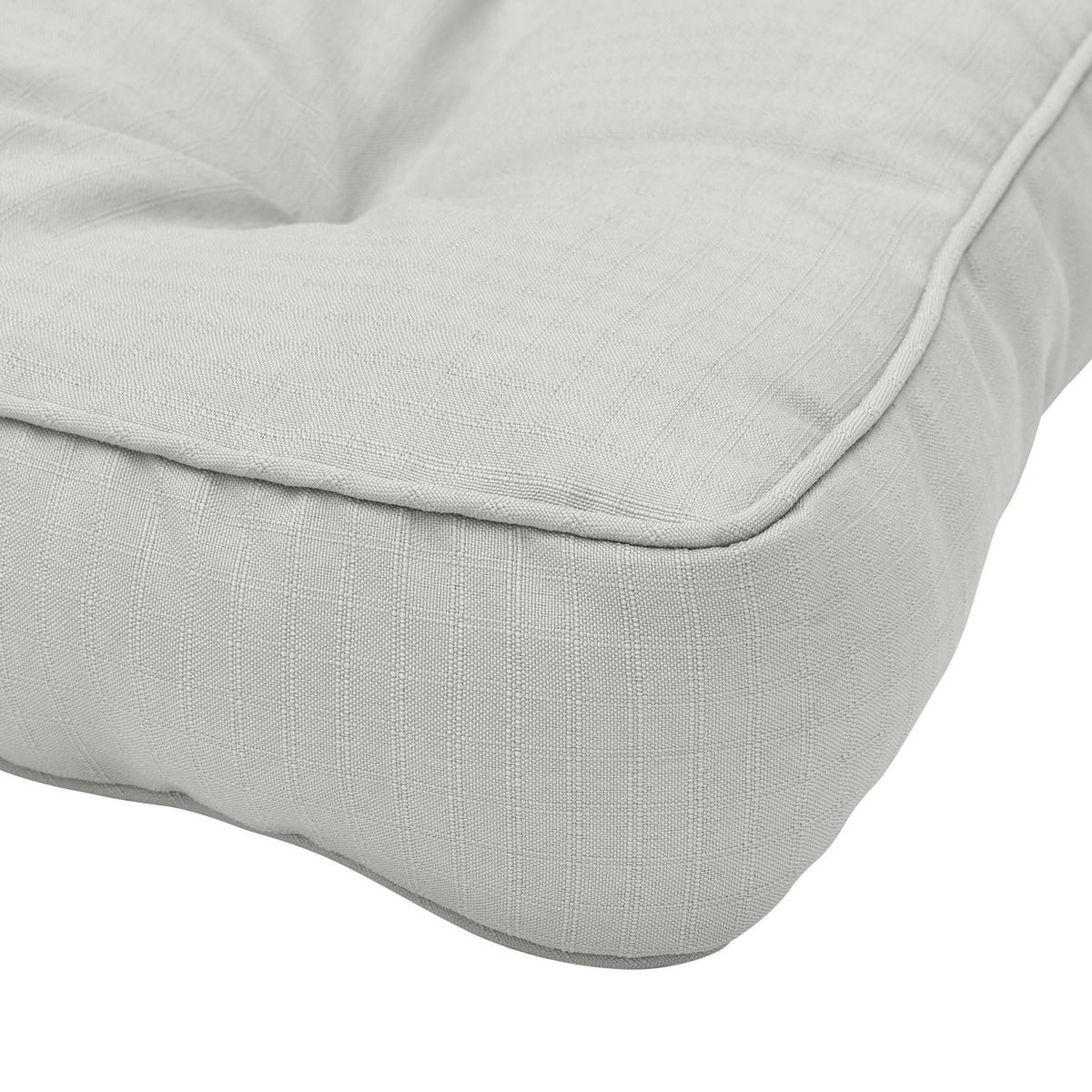 LOUNGEKISSEN Xluna Sitz 50/50/10 cm Hellgrau - Hellgrau, Textil (50/50/10cm) - Beautissu 