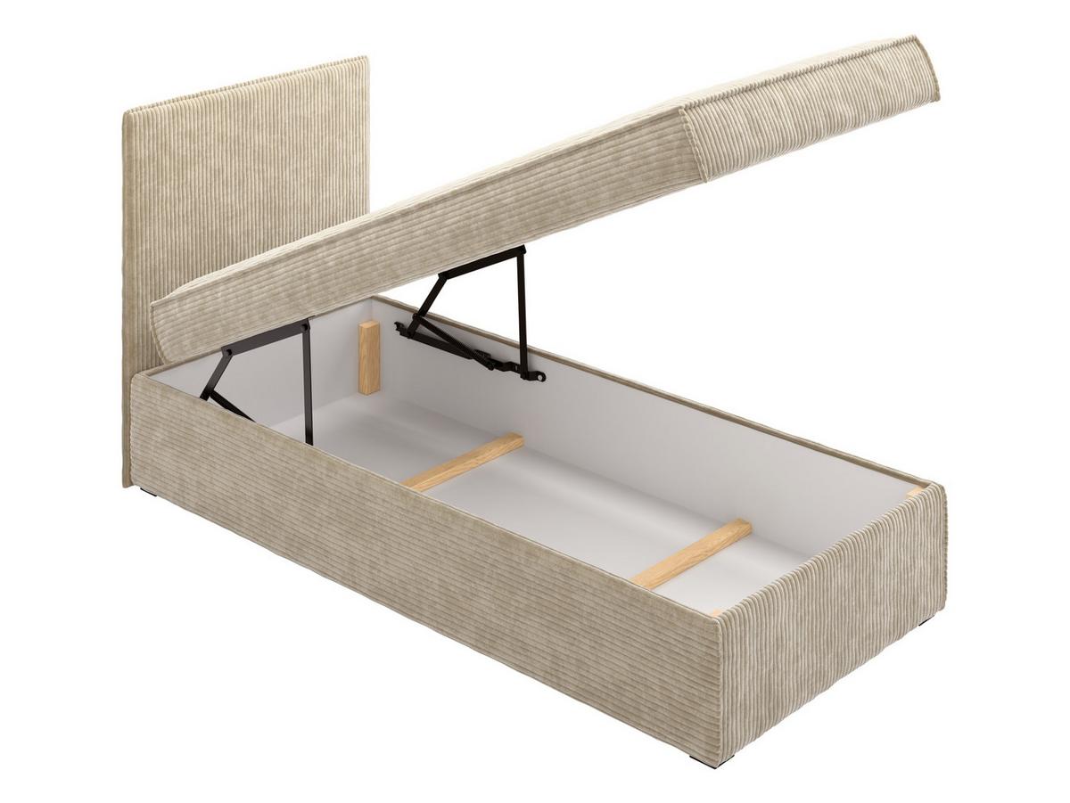 BOXBETT Posi Cord - Hellbraun/Schwarz, Holzwerkstoff/Kunststoff (90/200cm) - MIRJAN24