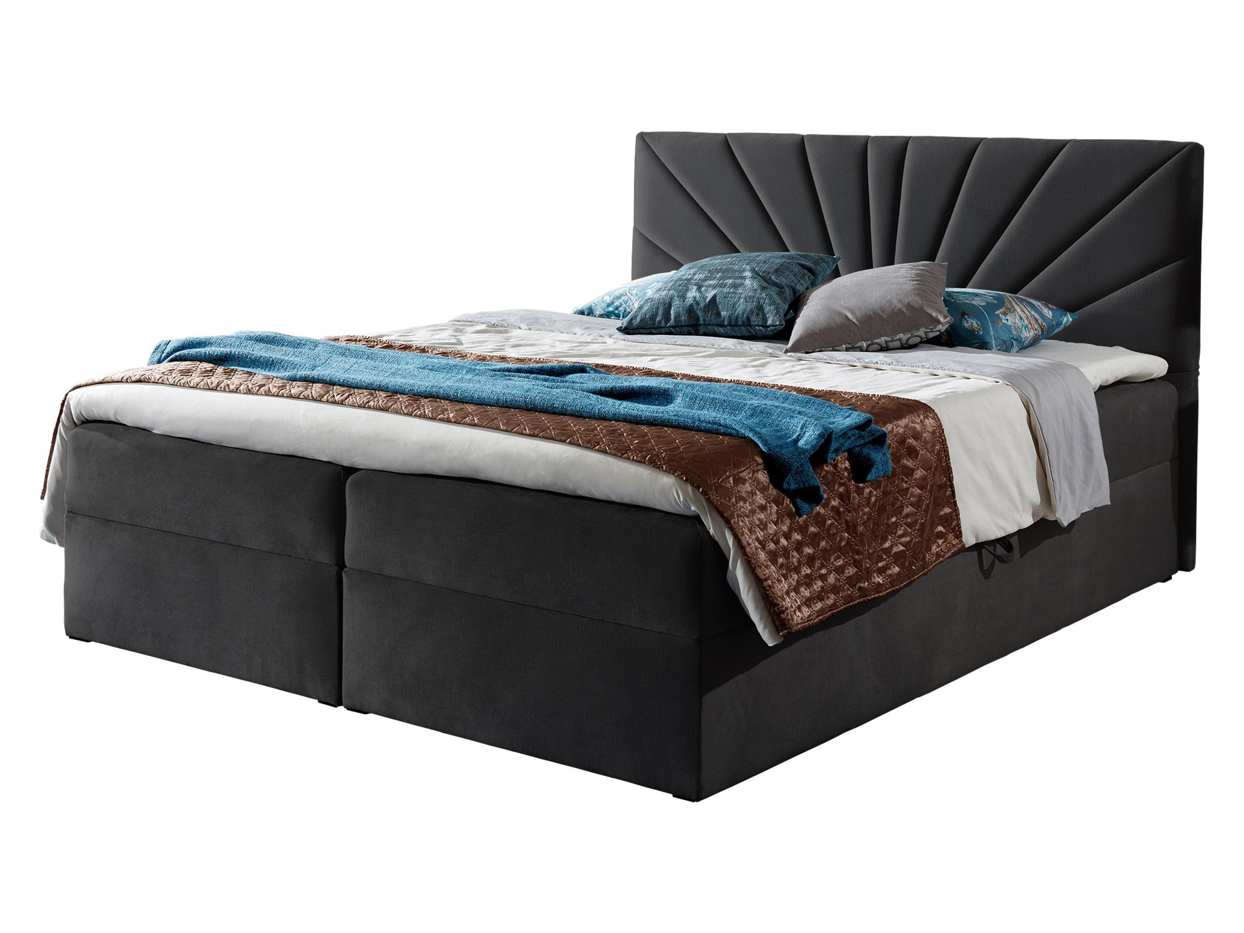 BOXBETT Top 4 - H3 - Dunkelgrau, Holz (160/200cm) - MIRJAN24