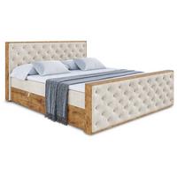 BOXBETT mit Matratze H3 und Lattenrost - LOLLI3-Z - 180x200 - Beige Casablanca - Beige, Holzwerkstoff (180/200cm) - ALTDECOR