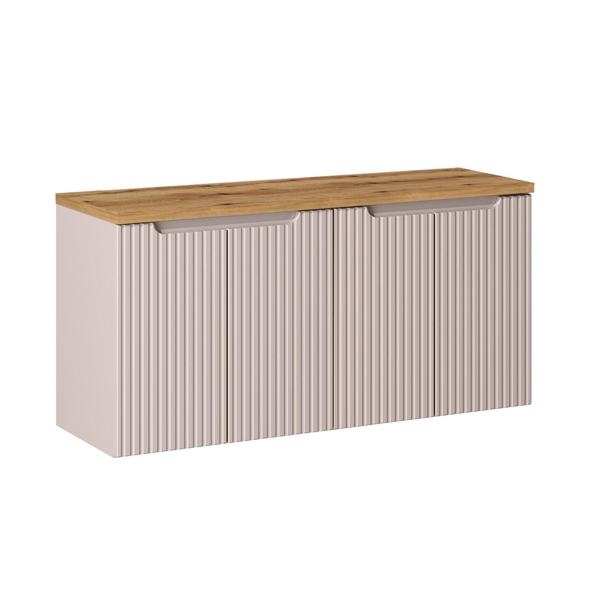 WASCHTISCHUNTERSCHRANK 120cm Riva Kaschmir - Beige, Holzwerkstoff (120/57/40cm) - Petits-meubles