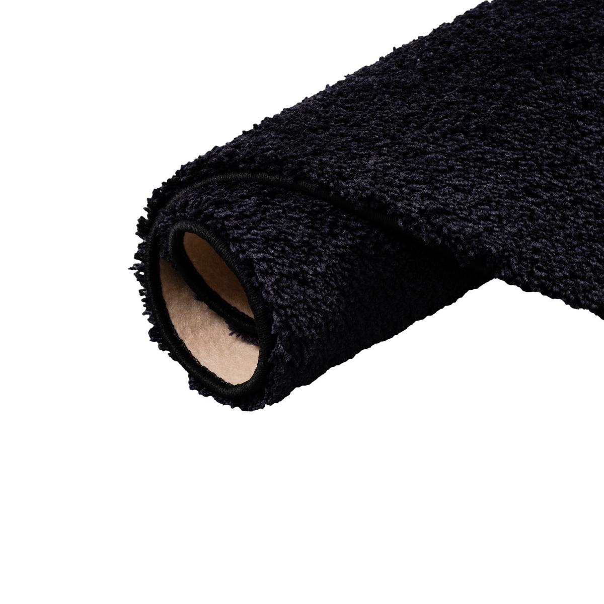 HOCHFLOR SHAGGY TEPPICH PALACE RUND - Schwarz, Textil (100/100cm) - Snapstyle