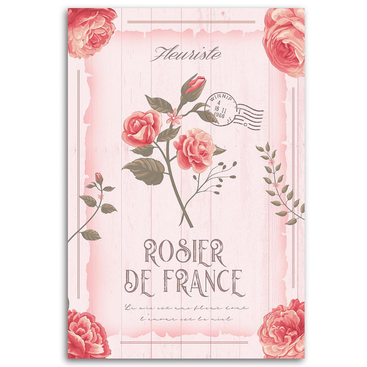 KUNSTDRUCK Rosa 70/100 cm - Pink, Textil (70/100cm) - KUNSTLOFT