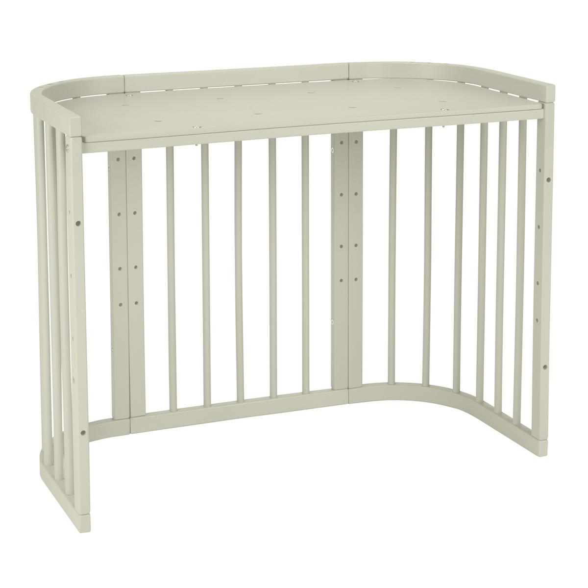 BABYBETT OLIVE, 5in1 mit Matratze - Olivgrün, Holz (65.5/92cm) - waldin