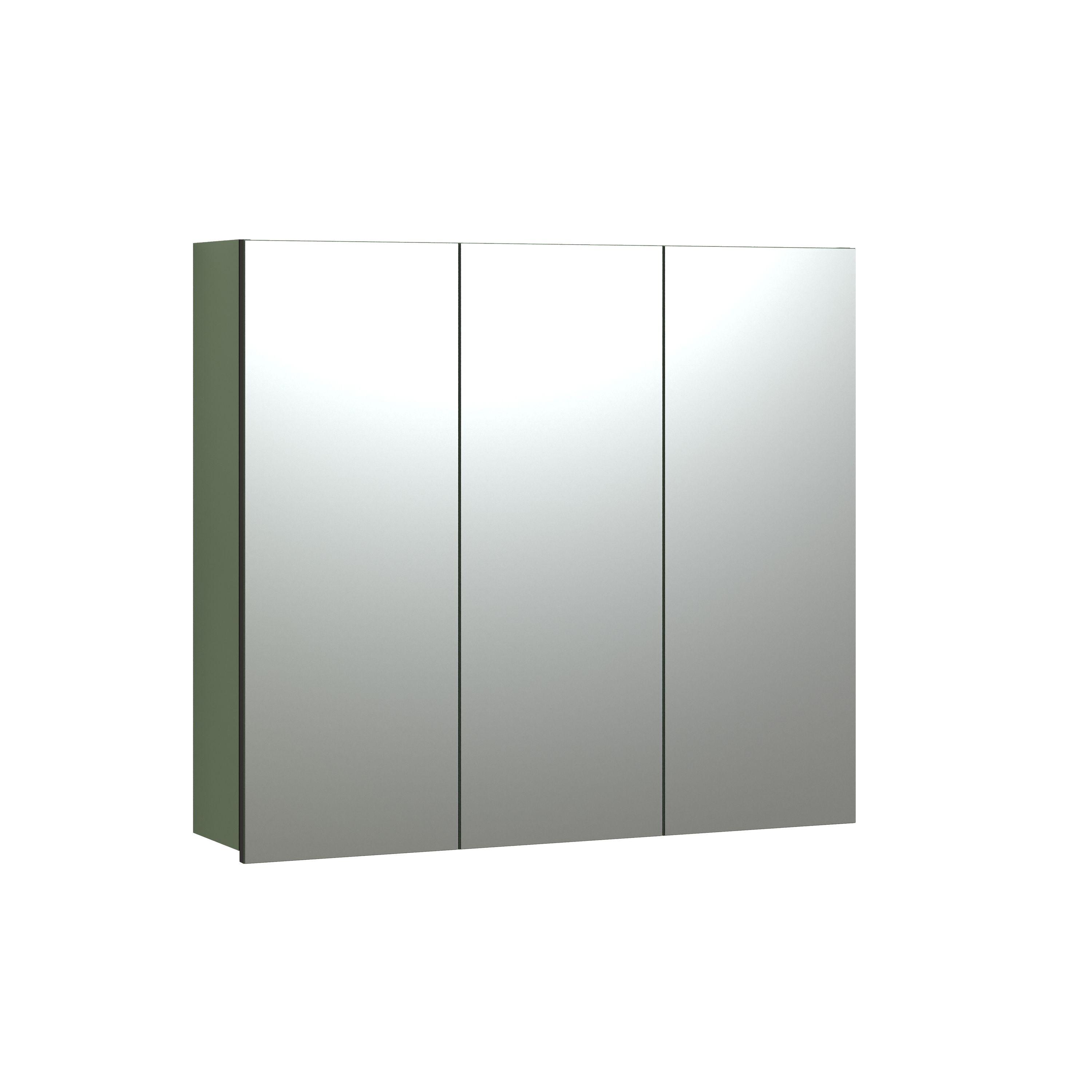 SPIEGELSCHRANK PureBliss Grün - Grün, Holzwerkstoff (90/80/20cm) - Trendteam